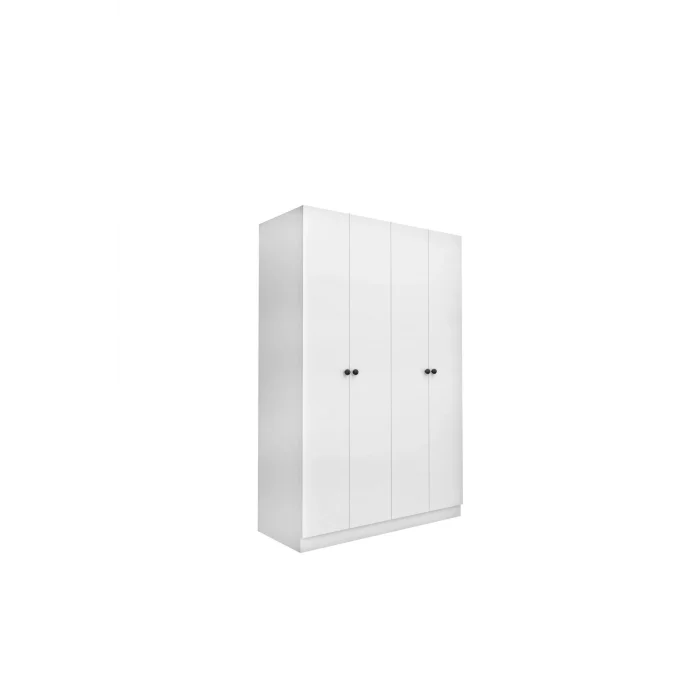 Akasya 4 Kapılı 9 Bölmeli Beyaz Dolap