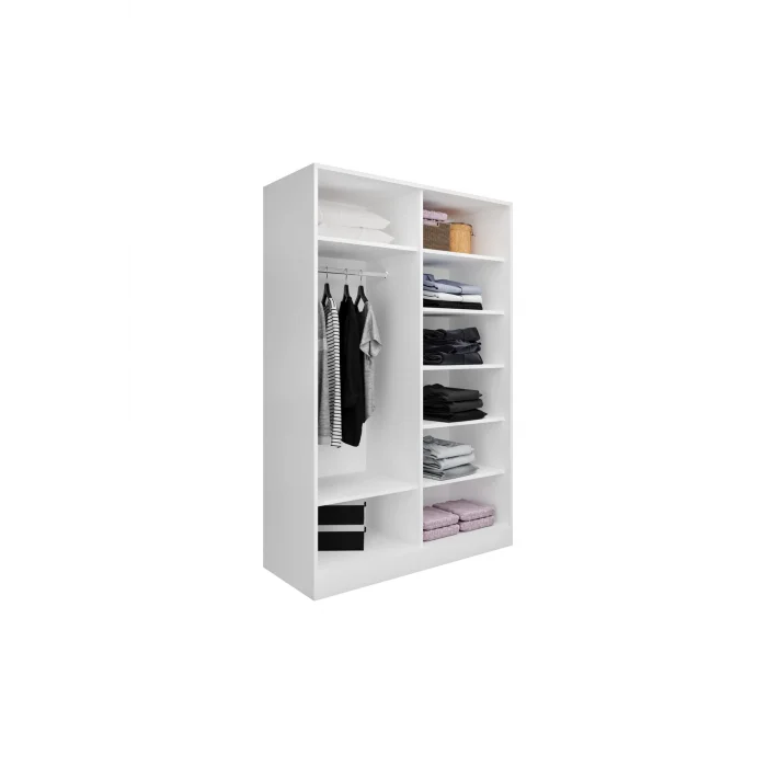 Akasya 4 Kapılı 9 Bölmeli Beyaz Dolap