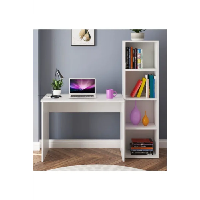 Modüler Kitaplıklı Mdf Çalışma Bilgisayar Masası