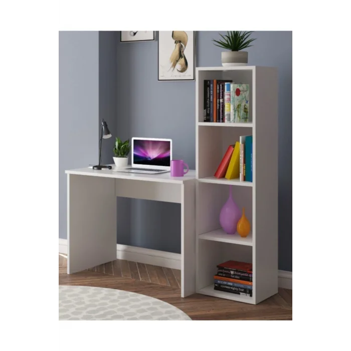 Modüler Kitaplıklı Mdf Çalışma Bilgisayar Masası