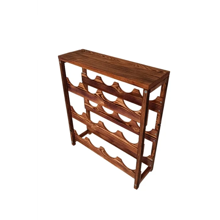 Masif Ceviz Ağaç 3 Katlı Boyalı Şaraplık, Şık ve Dayanıklı Tasarım