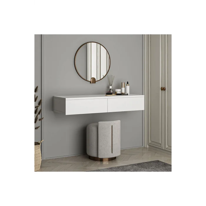 Uniq Makyaj Masası 2 Çekmeceli Beyaz