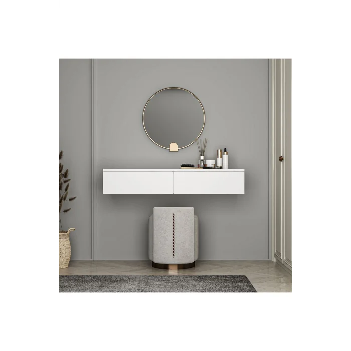 Uniq Makyaj Masası 2 Çekmeceli Beyaz