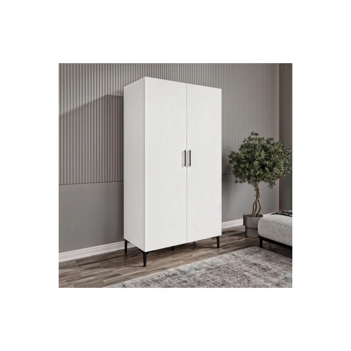 Şipal 2 Kapaklı 6 Bölmeli Ayaklı Elbise Dolabı