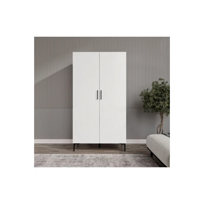 Şipal 2 Kapaklı 6 Bölmeli Ayaklı Elbise Dolabı