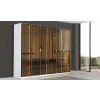 6 Kapaklı Ledli Reflekte Camlı Gardrop