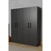 Antrasit 4 kapaklı 2 askılıklı %100MDF
