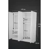 Antrasit 4 kapaklı 2 askılıklı %100MDF