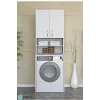 %100 Mdf Çamaşır Makinesi Dolabı Banyo Dolabı Raflı Kapaklı Dolap
