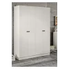 Akasya 4 Kapılı 9 Bölmeli Beyaz Dolap