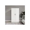 ŞİPAL 2 KAPILI 6 BÖLMELİ BEYAZ ELBİSE DOLABI