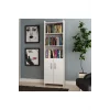 Mdf 5 Raflı Kapaklı Kitaplık Beyaz