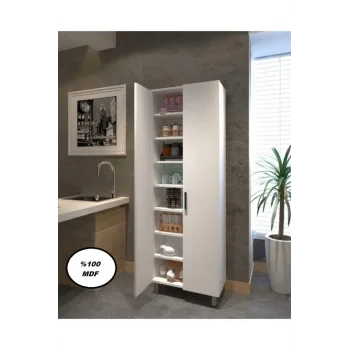 Mdf Çok Amaçlı Beyaz Dolap Mutfak Dolabı 70 cm