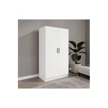 ŞİPAL 2 KAPILI 6 BÖLMELİ BEYAZ ELBİSE DOLABI