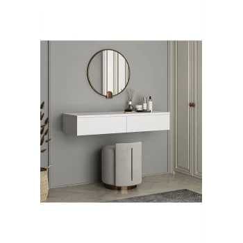 Uniq Makyaj Masası 2 Çekmeceli Beyaz