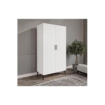 Şipal 2 Kapaklı 6 Bölmeli Ayaklı Elbise Dolabı