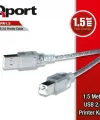 QPORT Q-PR1.5 1,5m USB 2.0 YAZICI KABLOSU Paket (8 tane)