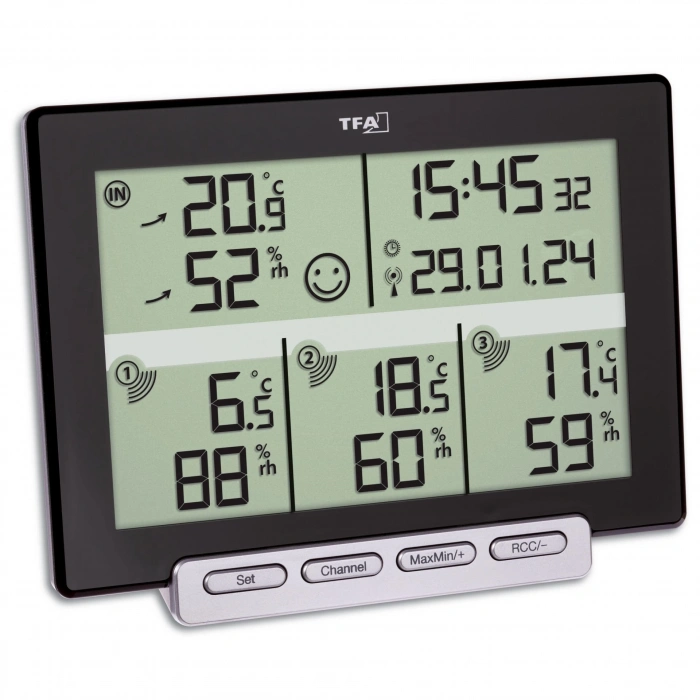 3 vericili kablosuz termo-higrometre MULTI-SENSE