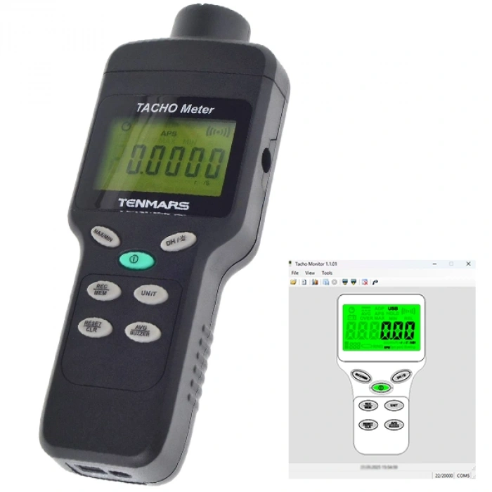 Tenmars TM-4100DN Temassız Devir Ölçer | Datalogger Özellikli