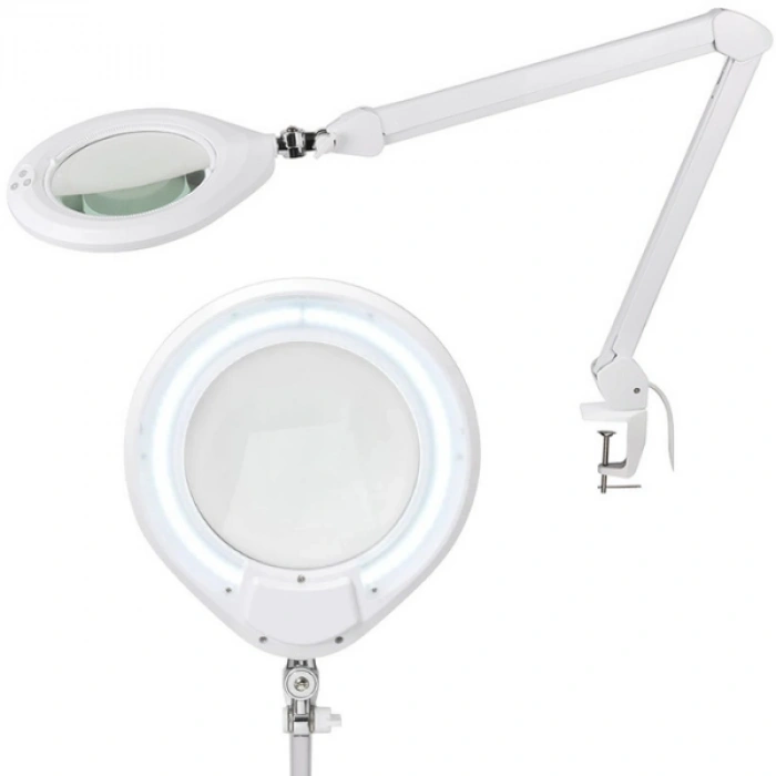 Luma Geniş Mercekli Masaya Bağlanabilir Büyüteç | Ayarlanabilir Led Işığı
