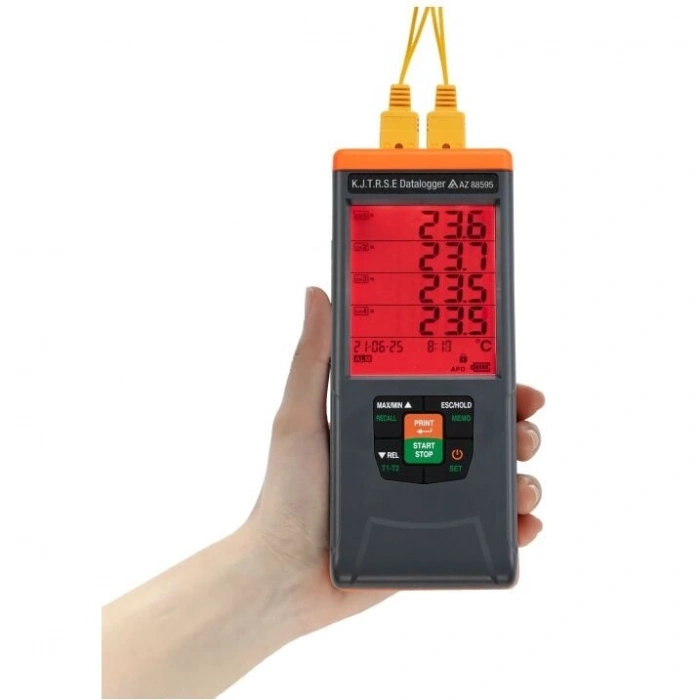 AZ 88595 GLP 4 Kanallı K/J/T/R/S/E Tipi Termokupl Okuyucu ve Kaydedici