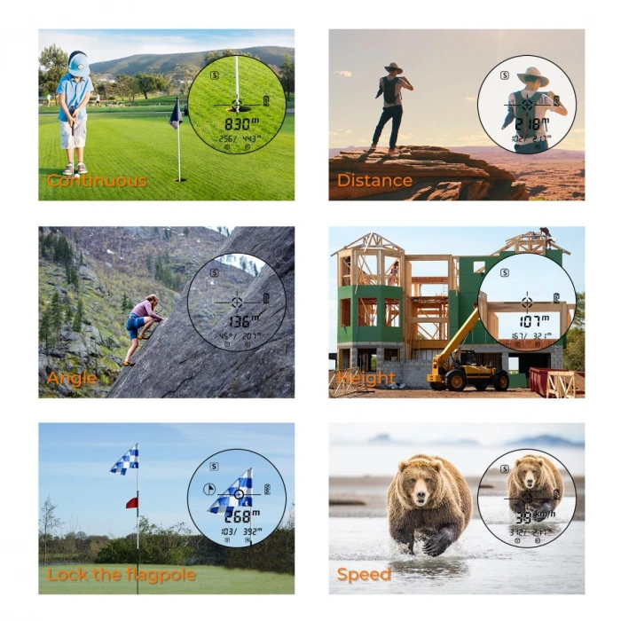 SW-1000A Profesyonel Teleskop Mesafe Ölçer | 1000 Metre