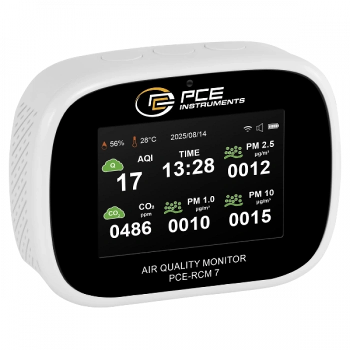 PCE-RCM 7 Profesyonel Çok Parametreli İç Ortam Analizörü | PM1, PM2.5, PM10, CO₂, HCHO, TVOC Ölçüm