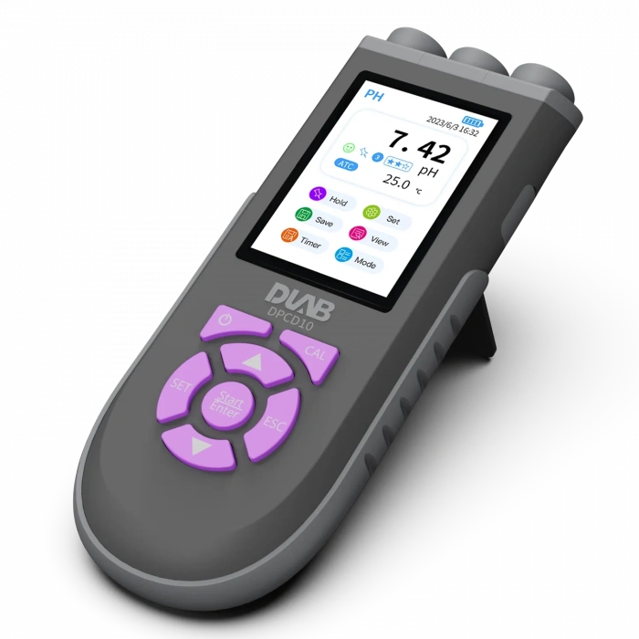 DPCD10 Taşınabilir pH/İletkenlik/DO Metre (Polarografik Tip/Renkli ekran)