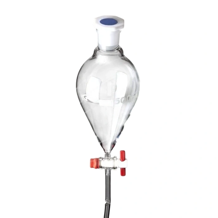 Ayırma Hunisi - Armudi - PTFE Musluklu - NS 29/32 - 500 ml