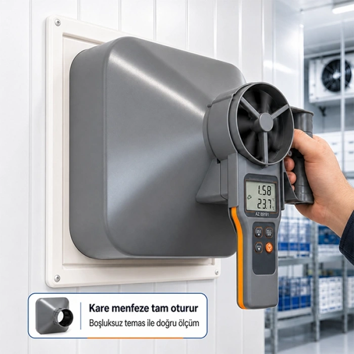 AZ 89191 Profesyonel Bluetoothlu Anemometre | 2 Adet Hunili Set