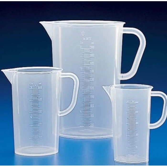 Beher - Kulplu Plastik (Pp) Mat  Taksimatları Kalıp Üzerine Baskılı 1000 Ml