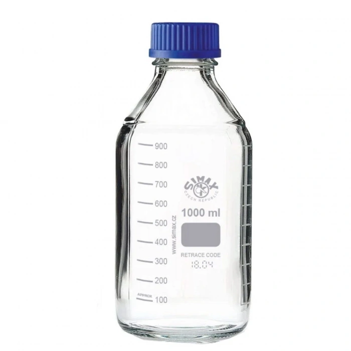 CAM OTOKLAV ŞİŞESİ - VİDALI KAPAK - ŞEFFAF - 1000  ML