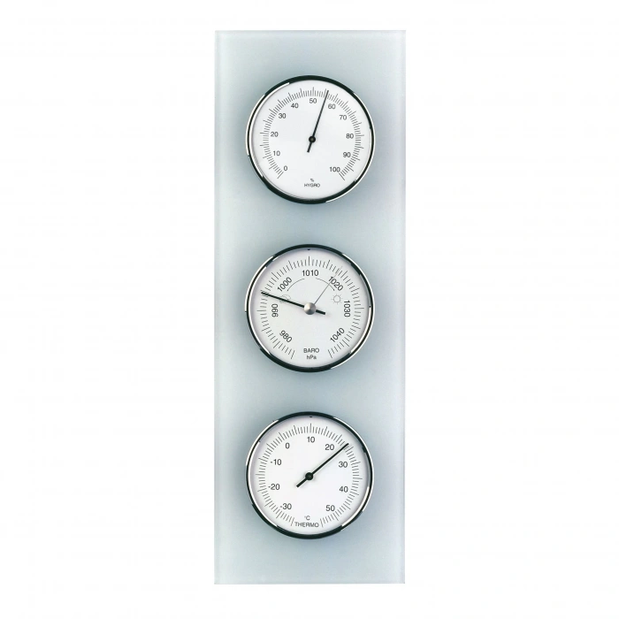 Camdan yapılmış analog hava istasyonu