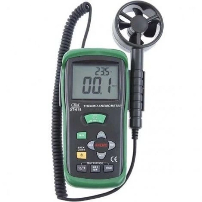 Cem DT618 Rüzgar Hızı ve Sıcaklık Ölçer Anemometre
