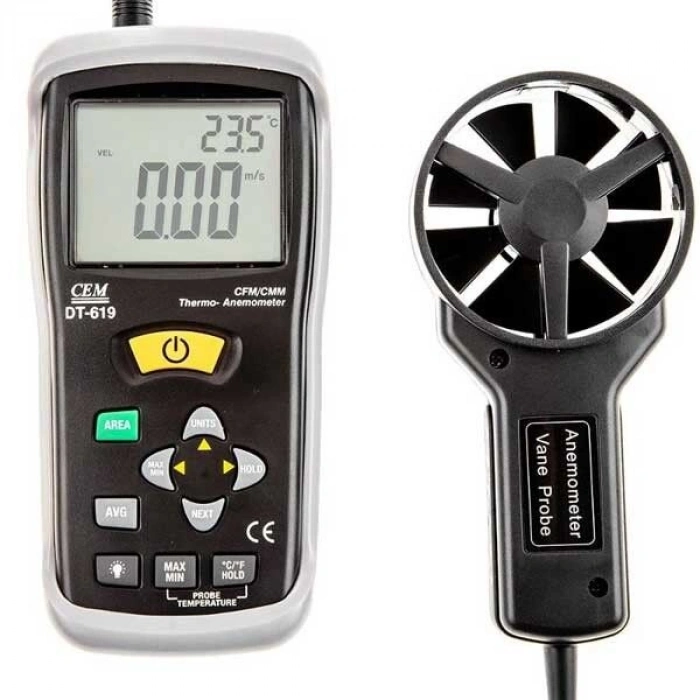 Cem DT619 Hava Hızı ve Debisi Ölçer