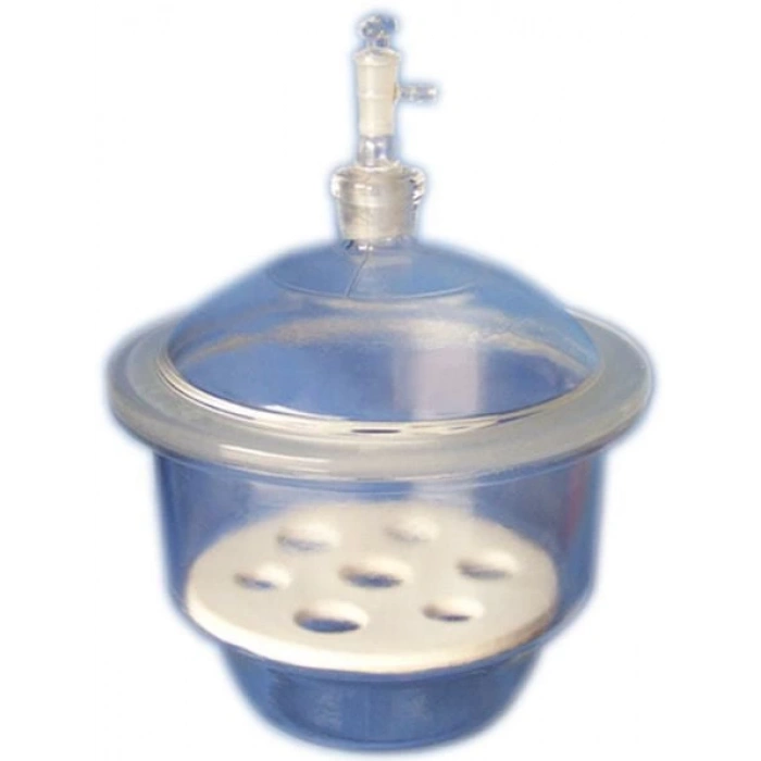 Desikatör - Vakumlu Kapaklı - Porselen Diskli 150 Mm