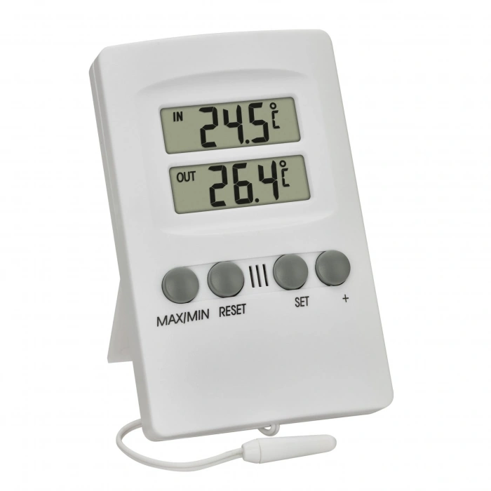 Dijital iç-dış alarmlı termometre