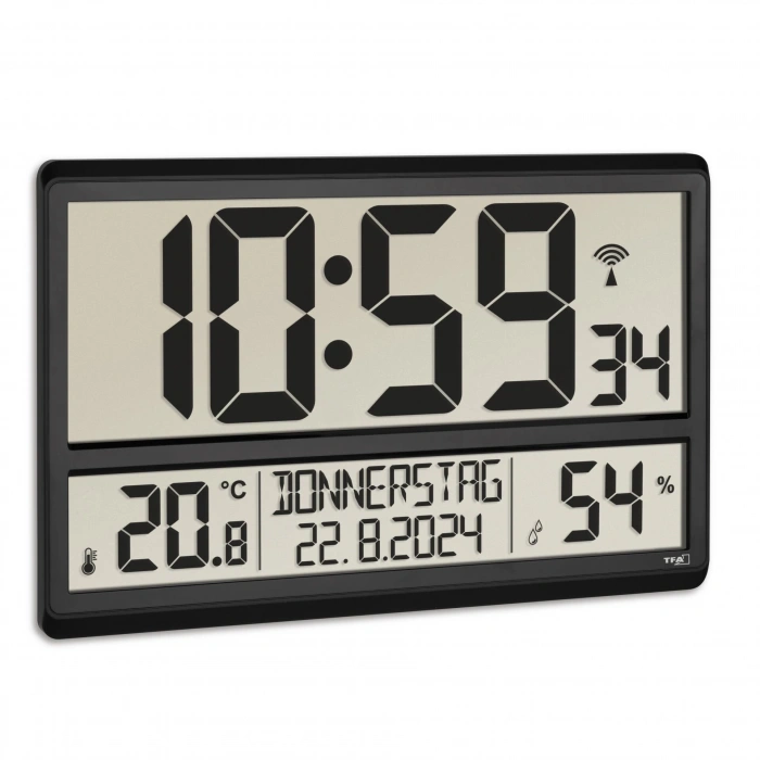 Dijital XL radyo kontrollü oda iklimlendirmeli saat