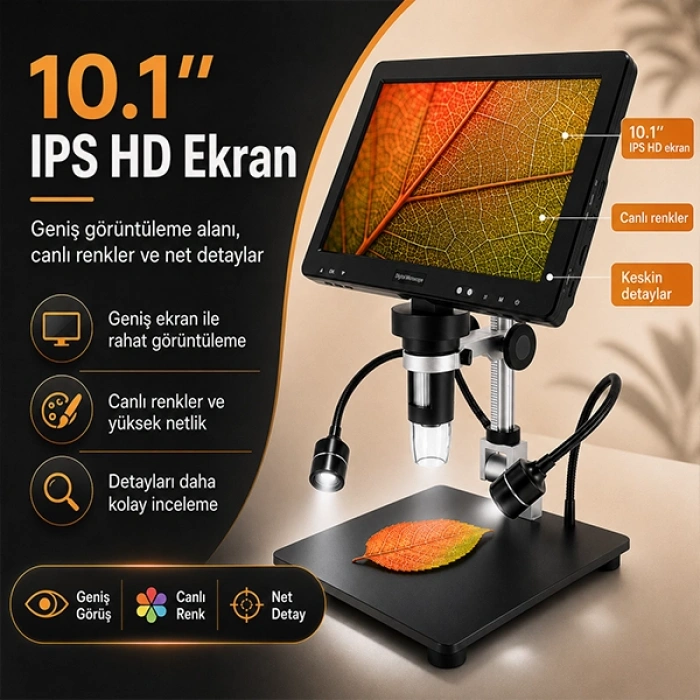 DM12A HDMI Bağlantılı Mikroskop Büyük Ekranlı | 1500X