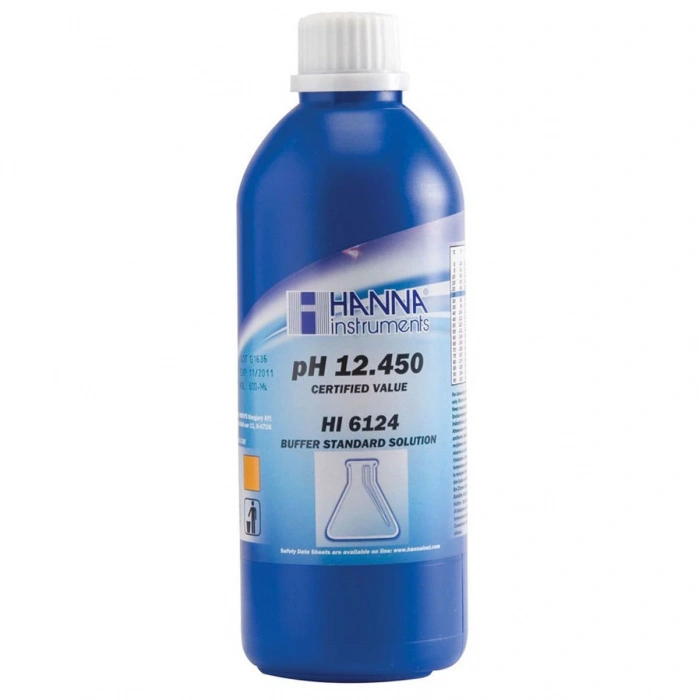 HI6124 pH 12.450  @ 25°C Millesimal Calibration Buffer, 500 mL