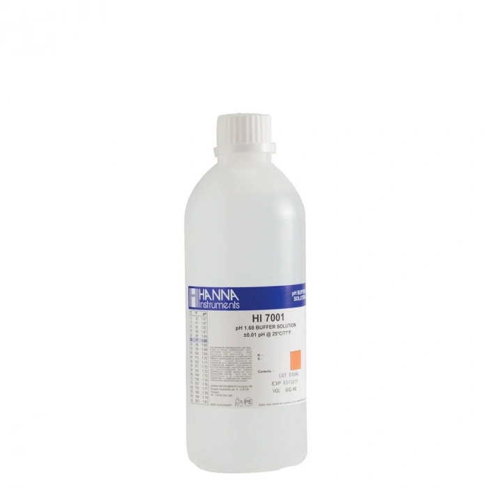 HI7001L pH 1.68 Value @ 25°C  Calibration Buffer, 500 mL bottle