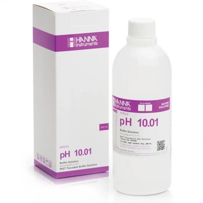 HI7010L pH 10.01 @ 25°C  Calibration Buffer, 500 mL bottle