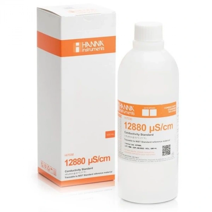 HI7030L 12880 µS/cm  EC value @ 25°C, 500 mL bottle