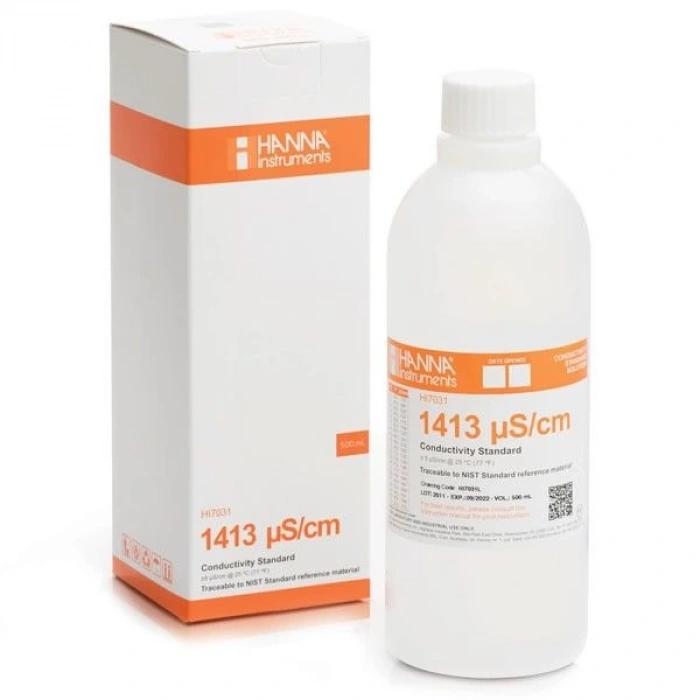 HI7031L 1413 µS/cm EC value @ 25°C, 500 mL bottle