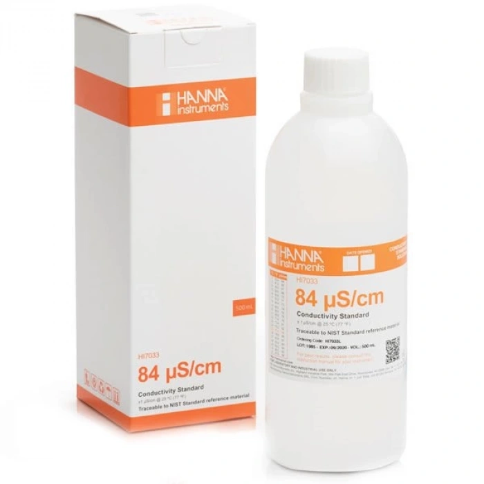 HI7033L 84 µS/cm EC value @ 25°C, 500 mL bottle