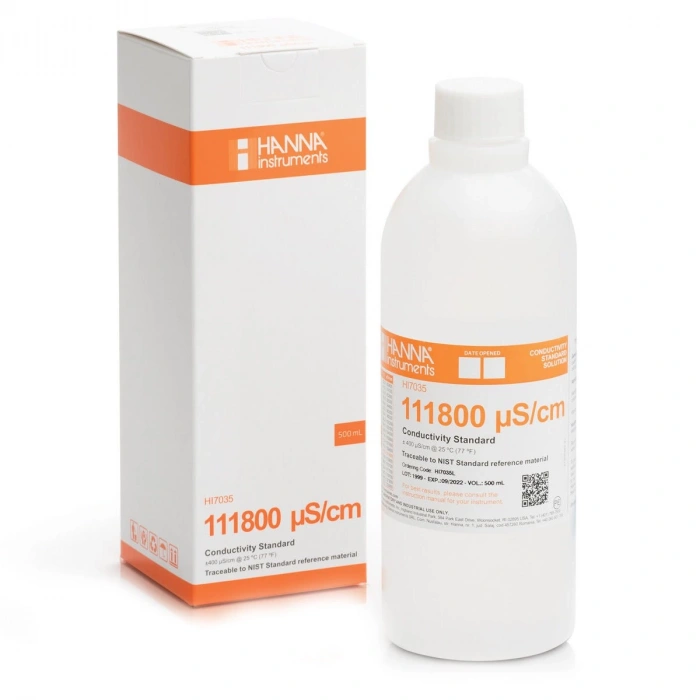 HI7035L 111800 µS/cm EC value @ 25°C, 500 mL bottle