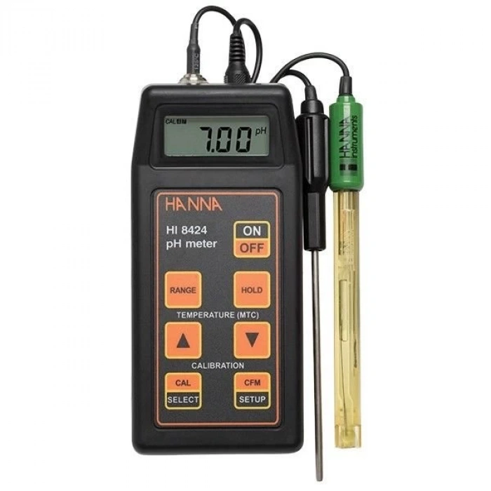 HI8424 Taşınabilir otomatik kalibrasyon pH / mV / ° C Metre