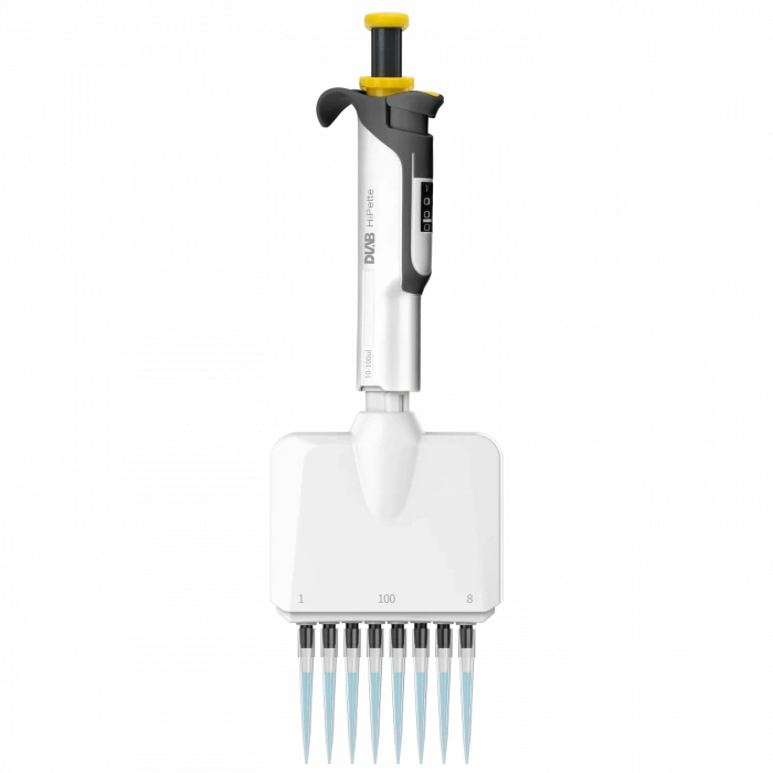 HiPette Renkli Ayarlanabilir 8 Kanallı Ayarlanabilir Otomatik Pipet 0,5-10 ul Tamamı Otoklavlanabilir