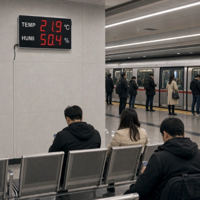 Huato DigiSense-50 Ekstra Büyük Sıcaklık Nem Göstergesi | 12,5 cm Rakam