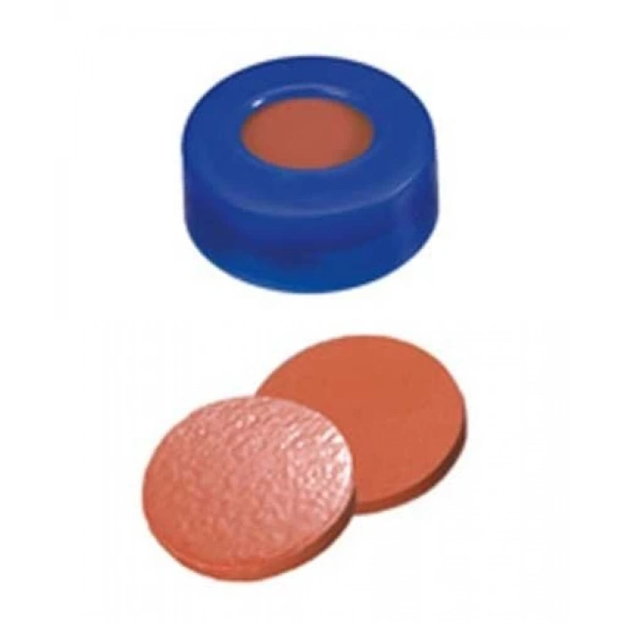 Kapak 11mm, Sıkmalı, Mavi, Orta Delikli, Yumuşak Versiyonu, Ptfe Kırmızı/Silikon Beyaz/Ptfe Kırmızı, 45° Shore A, 1.0mm 100 Adet